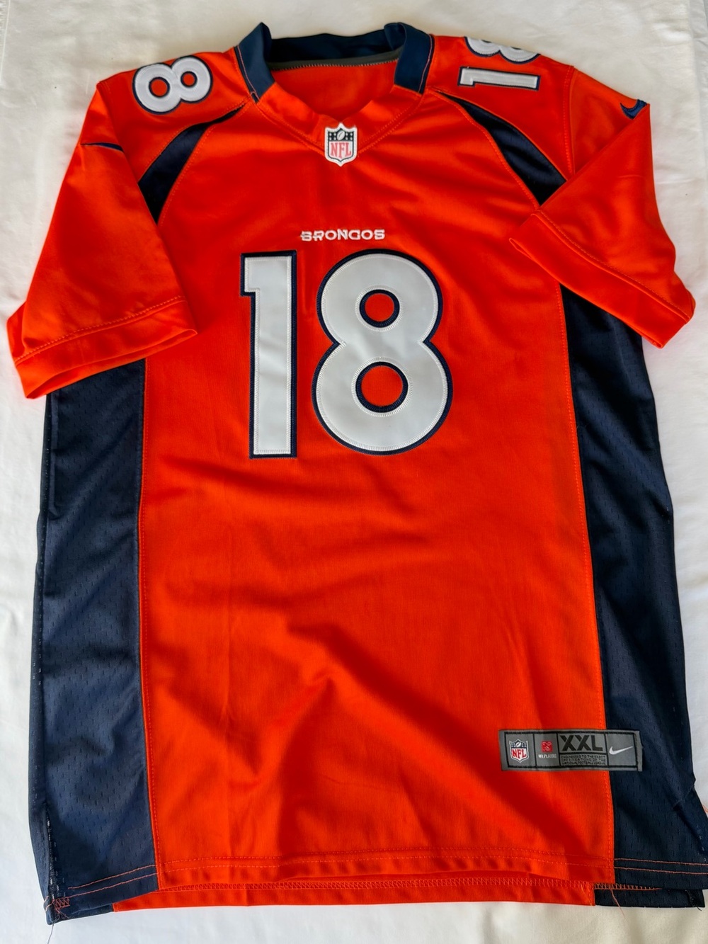 NFL Denver Broncos Peyton Manning #18 Jersey Kids Size XXL or Women’s Size Small